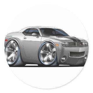 Dodge Challenger Silver/Grey Car Classic Round Sticker