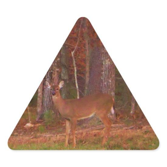 Doe a Deer in Lake Arrowhead Triangle Sticker