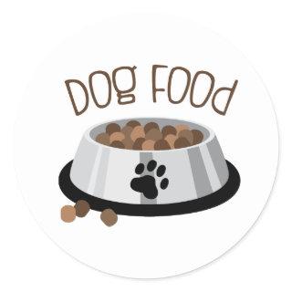 Dog Bowl Classic Round Sticker