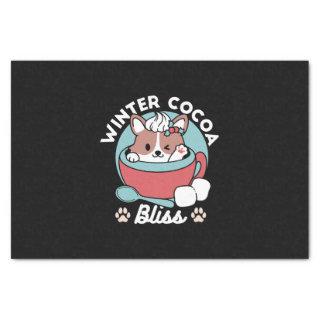Dog in Festive Mug for Holiday Vibes - Winter Coco Tissue Paper