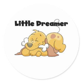 Dog Little Dreamer Classic Round Sticker