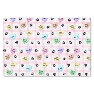 Dog Love Hearts Paw Prints Tissue Papers Tissue Paper