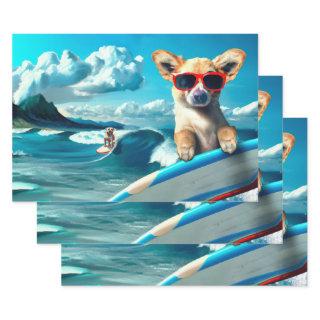 Dog on Surfboard Wearing Sunglasses AI Art  Sheets