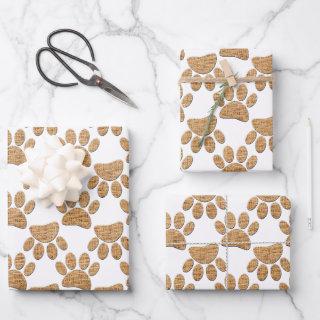 Dog Paw Burlap Print  Sheets