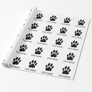 Dog Paw Print Black and White