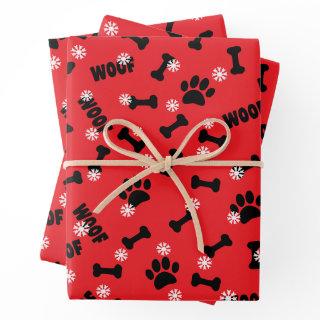 Dog Paws and Bones Christmas Snow Flakes Custom  Sheets