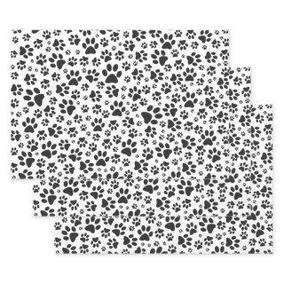 Dog Paws Black and White Polka Dot   Sheets