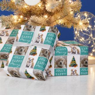 Dog Pet 2 Photos Christmas Tree Watercolor