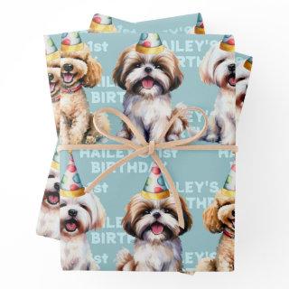 Dog Theme Birthday Party Blue  Sheets