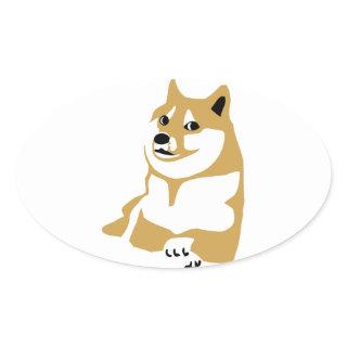 Doge - internet meme oval sticker