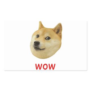 Doge Very Wow Much Dog Such Shiba Shibe Inu Rectangular Sticker