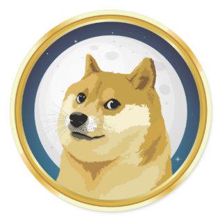 Dogecoin Doge Day 4/20 Stock Market Crypto Funny Classic Round Sticker