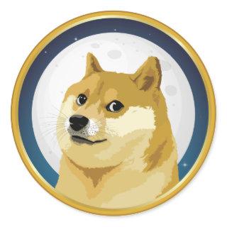 Dogecoin Doge Day 4/20 Stock Market Crypto Funny Classic Round Sticker