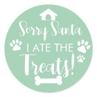 Doggy Christmas Present, pooch, Custom Dog Biscuit Classic Round Sticker