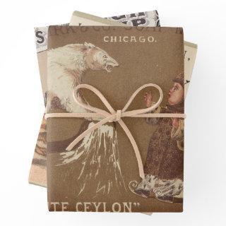 Dogs Bear Vintage American Advertising Art |  Sheets