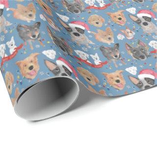 Dogs in the Neighborhood Christmas Blue