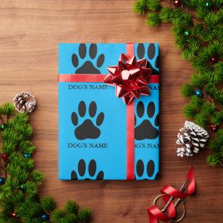 Dog's Pawprint Black and Blue