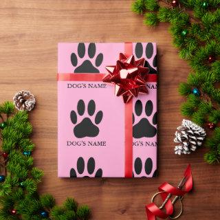 Dog's Pawprint Black and Pink