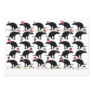Dogs wearing Santa hats and Pooping  Sheets