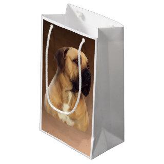 Dogue De Bordeaux Mastiff Dog Portrait Painting Small Gift Bag