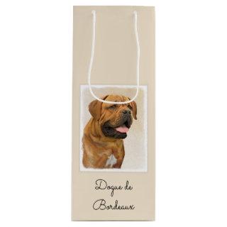 Dogue de Bordeaux Painting - Cute Original Dog Art Wine Gift Bag