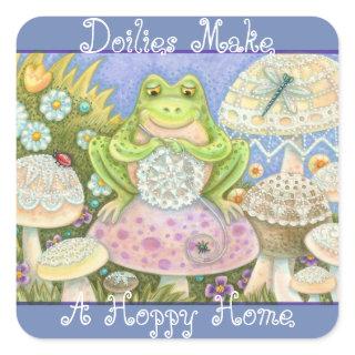 Doilies Make A Hoppy Home FROG STICKERS Sheet