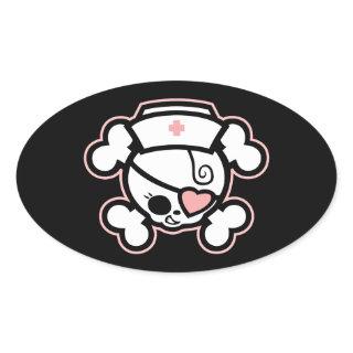Dolly RN Heart Oval Sticker