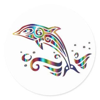 Dolphin Ocean Sea Creature Colorful Stickers