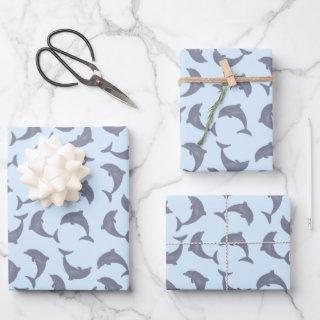 Dolphins in the Sea Pattern  Sheets