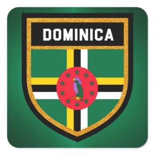 Dominica Flag Square Sticker