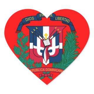dominican republic emblem heart sticker