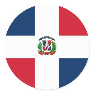 Dominican Republic Flag Classic Round Sticker