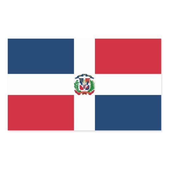 Dominican Republic Flag Rectangular Sticker
