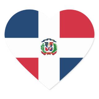 Dominican Republic Heart Flag Heart Sticker