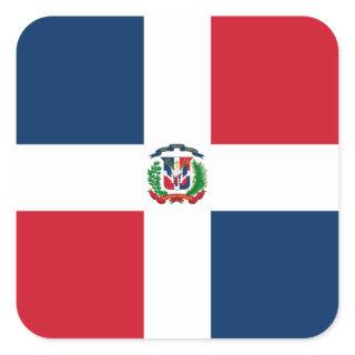 Dominican Republic National World Flag Square Sticker