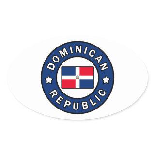 Dominican Republic Oval Sticker