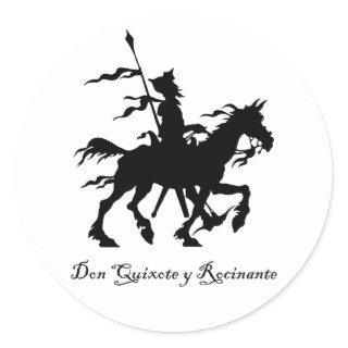 Don Quixote Rides Again Classic Round Sticker