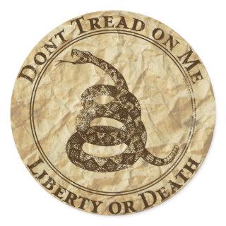 Don’t Tread on Me Classic Round Sticker