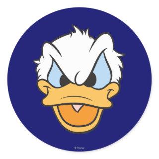 Donald Duck | Angry Face Closeup Classic Round Sticker
