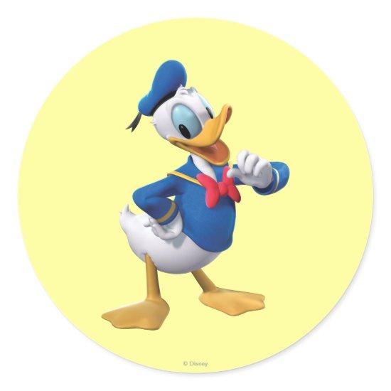 Donald Duck | Arm Up Classic Round Sticker