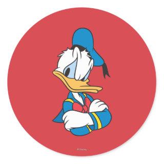 Donald Duck | Arms Crossed Classic Round Sticker