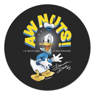 Donald Duck Awnuts! Classic Round Sticker