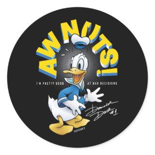 Donald Duck Awnuts! Classic Round Sticker