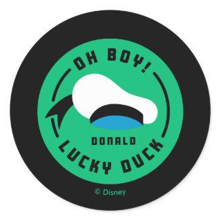 Donald Duck |  Lucky Duck Oh Boy! Classic Round Sticker