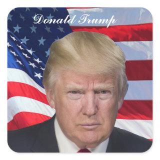 DONALD TRUMP SQUARE STICKER