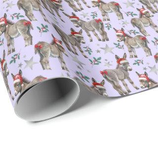 Donkeys in Santa Hats Christmas