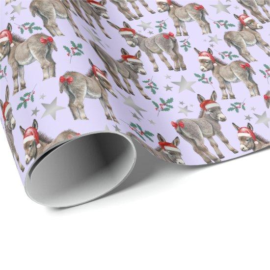 Donkeys in Santa Hats Christmas