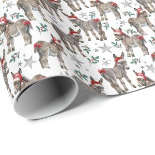 Donkeys in Santa Hats Christmas