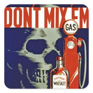 Don't Mix 'Em Square Sticker