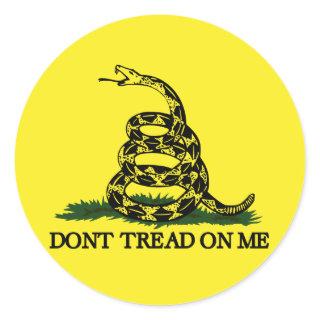 Don't tread on me classic round sticker